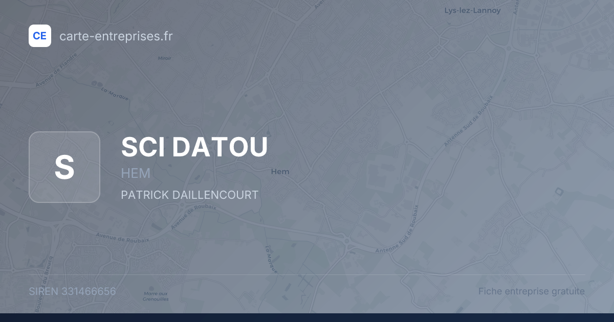 SCI DATOU — 331466656 — fiche entreprise
