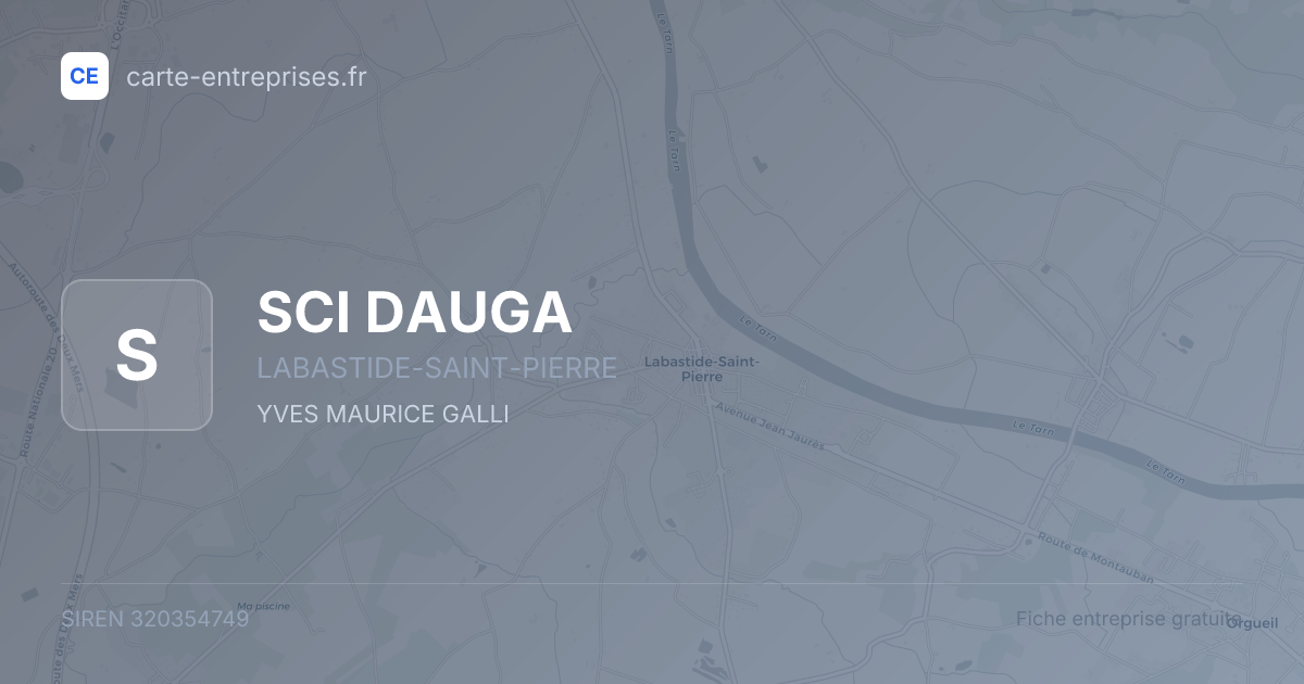 SCI DAUGA — 320354749 — fiche entreprise