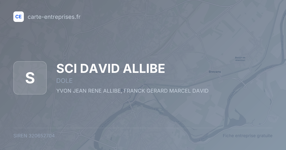 SCI DAVID ALLIBE — 320652704 — fiche entreprise