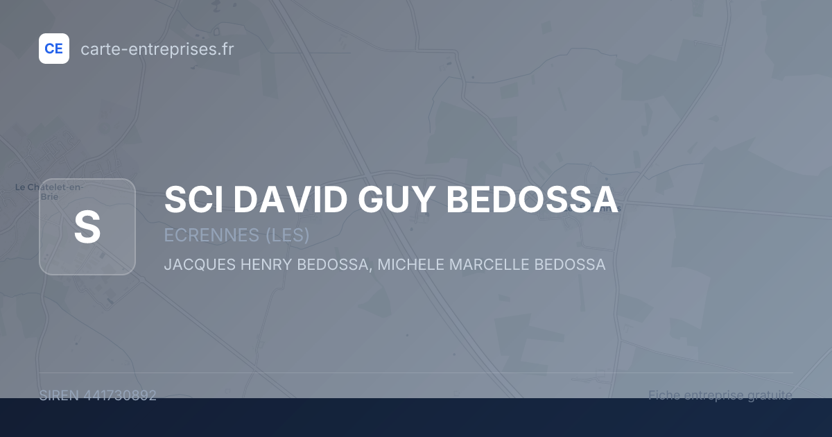 SCI DAVID GUY BEDOSSA — 441730892 — fiche entreprise