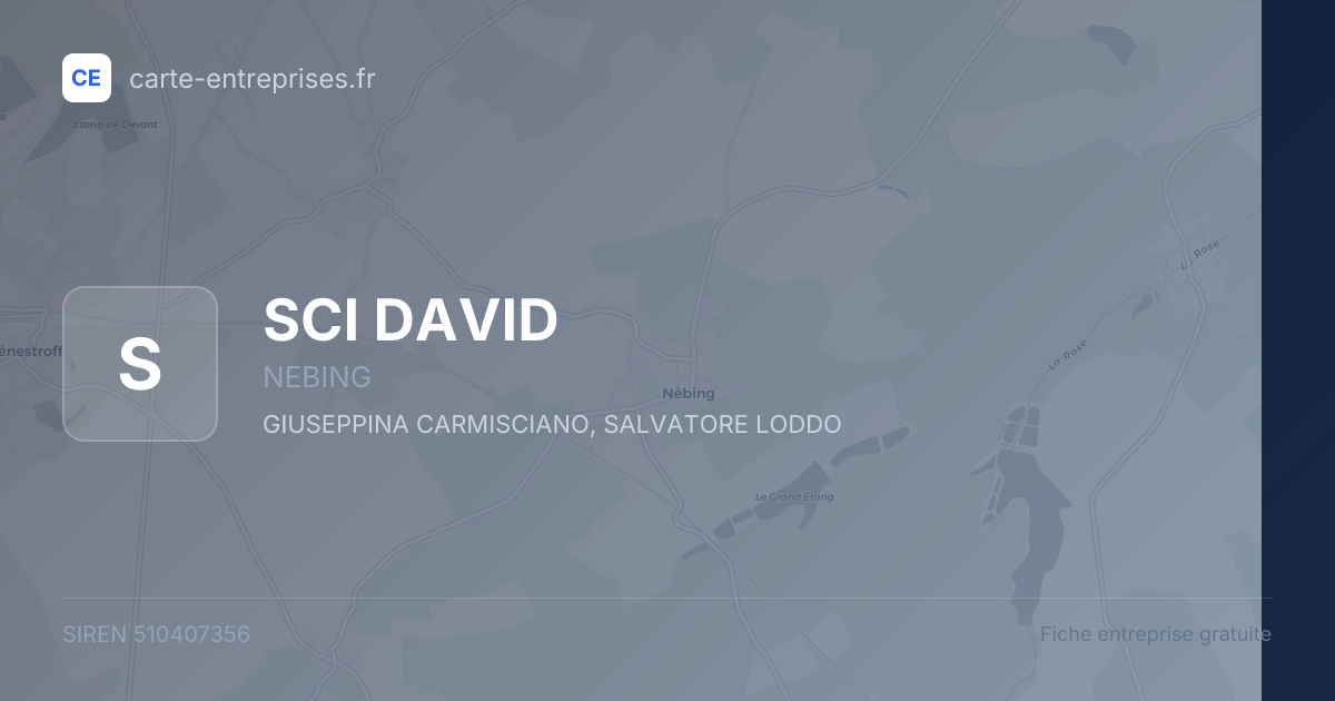 SCI DAVID — 510407356 — fiche entreprise