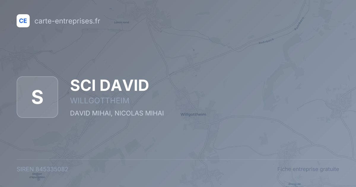 SCI DAVID — 845335082 — fiche entreprise