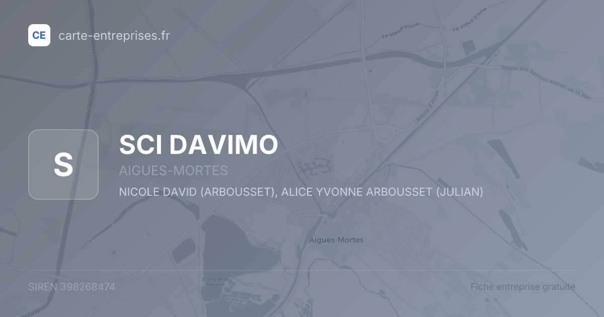 SCI DAVIMO — 398268474 — fiche entreprise