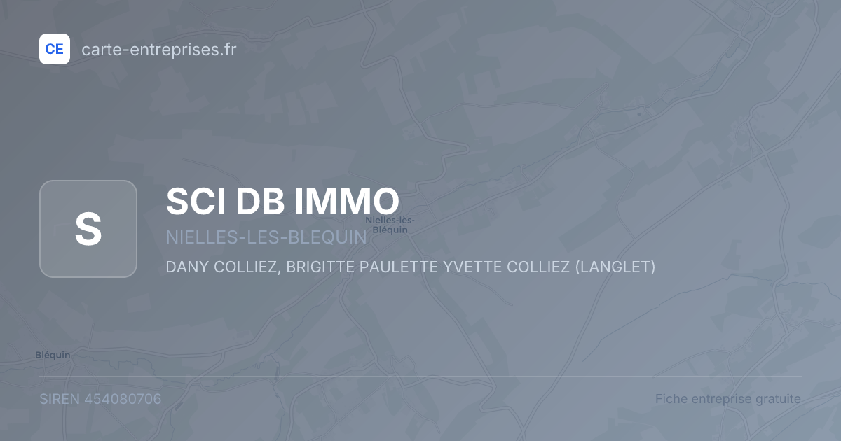 SCI DB IMMO — 454080706 — fiche entreprise