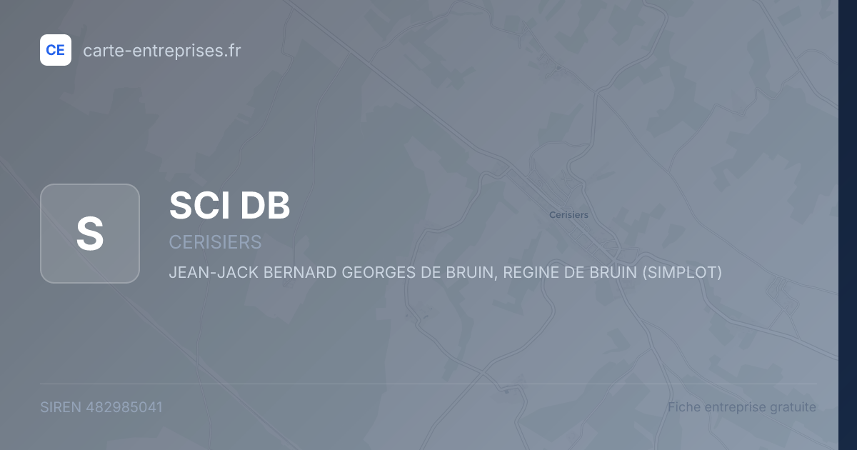 SCI DB — 482985041 — fiche entreprise