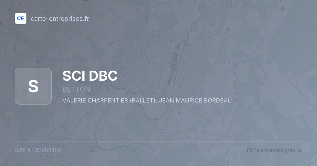 SCI DBC — 482965480 — fiche entreprise