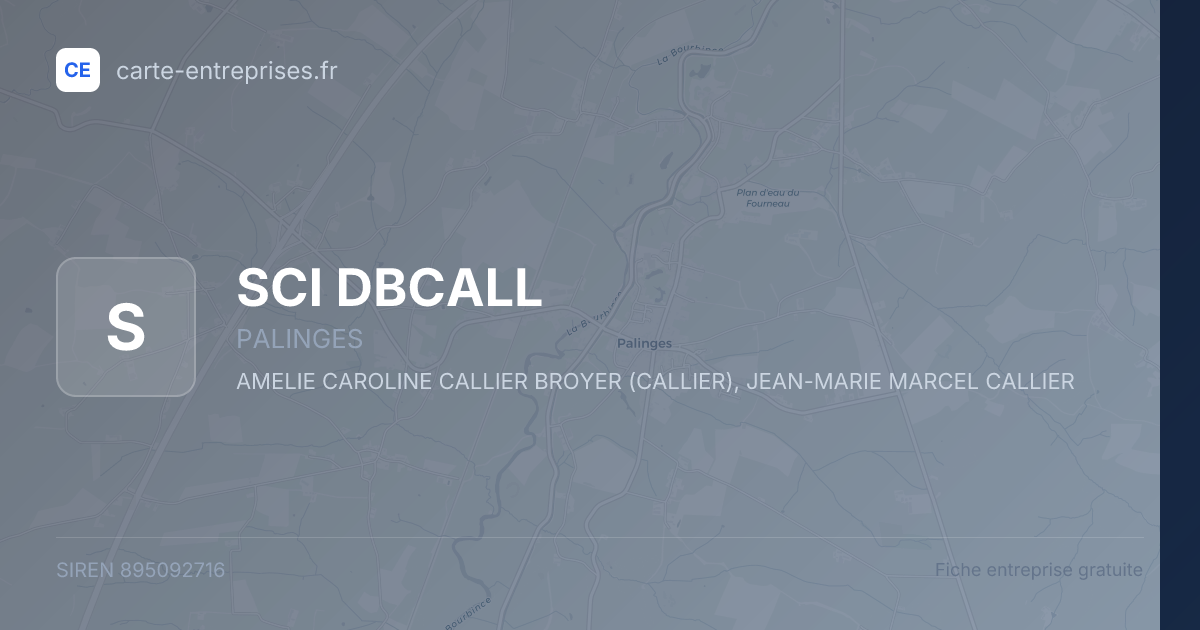 SCI DBCALL — 895092716 — fiche entreprise