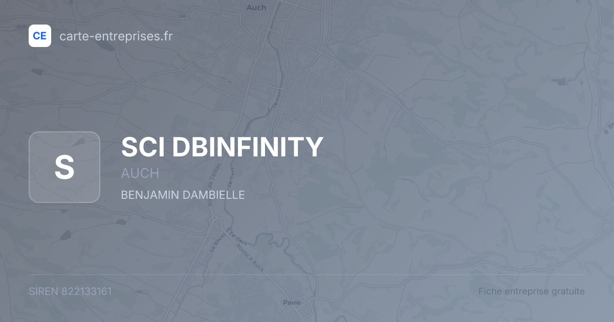 SCI DBINFINITY — 822133161 — fiche entreprise