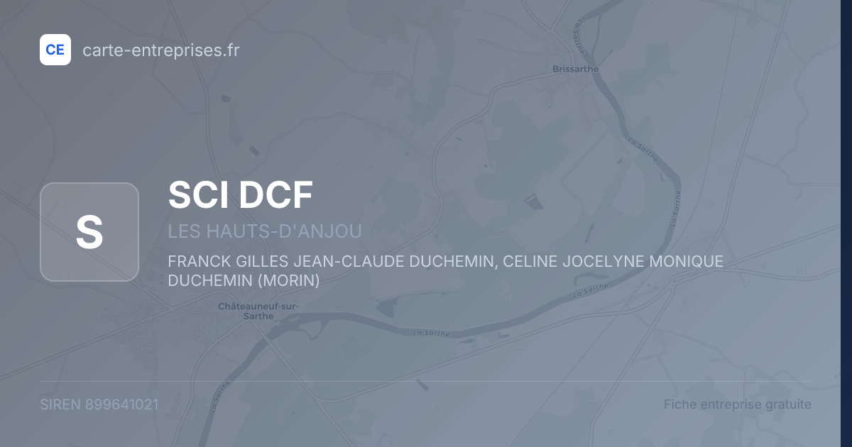 SCI DCF — 899641021 — fiche entreprise