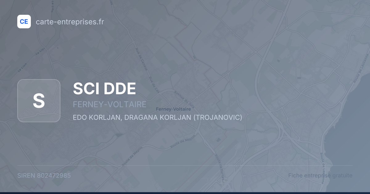 SCI DDE — 802472985 — fiche entreprise