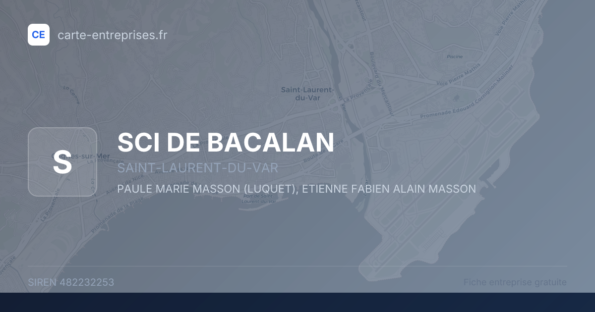 SCI DE BACALAN — 482232253 — fiche entreprise
