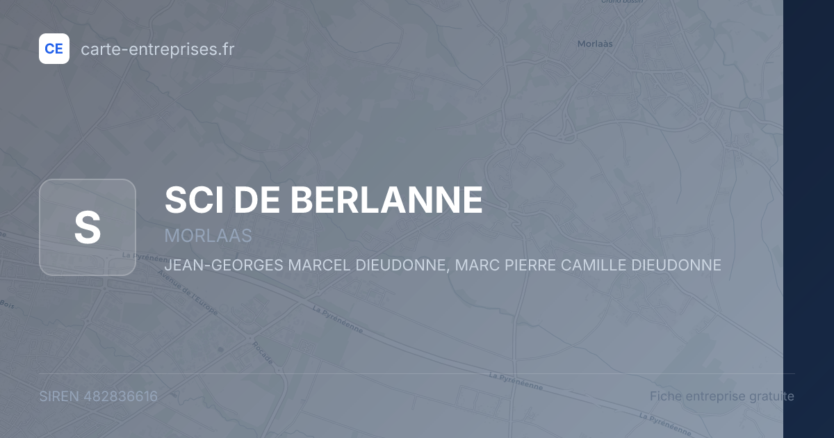 SCI DE BERLANNE — 482836616 — fiche entreprise
