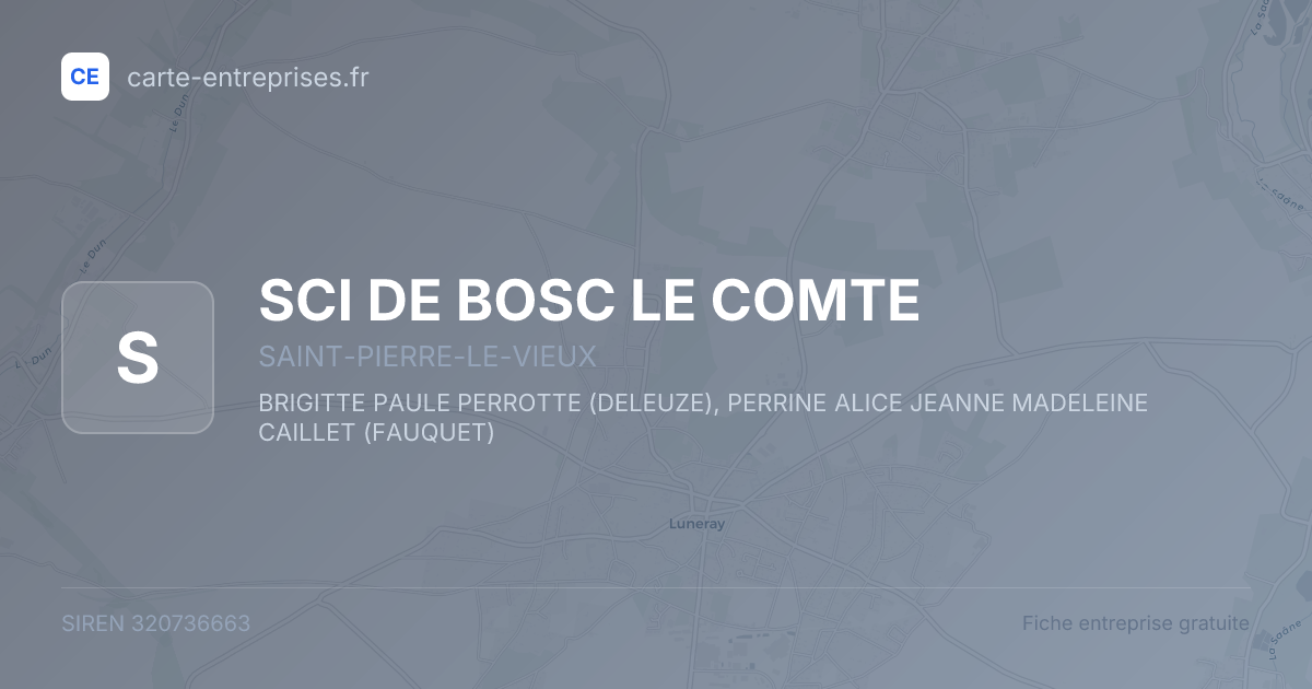 SCI DE BOSC LE COMTE — 320736663 — fiche entreprise