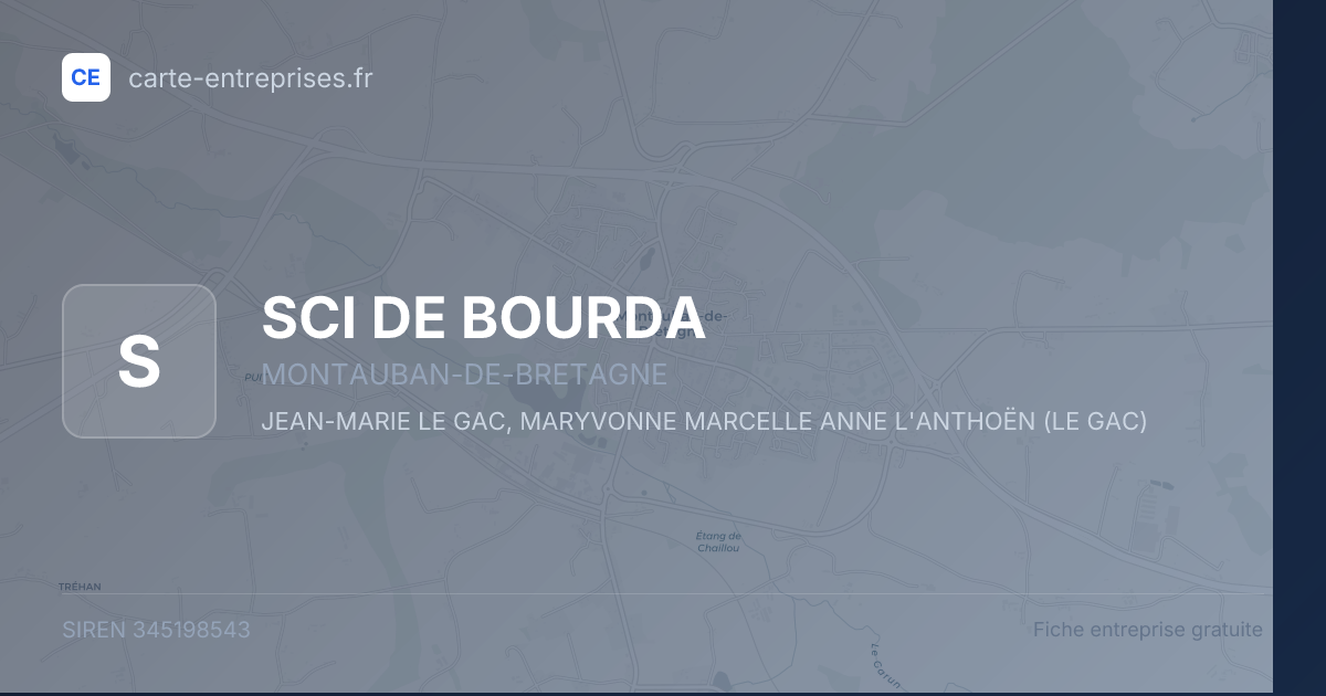 SCI DE BOURDA — 345198543 — fiche entreprise