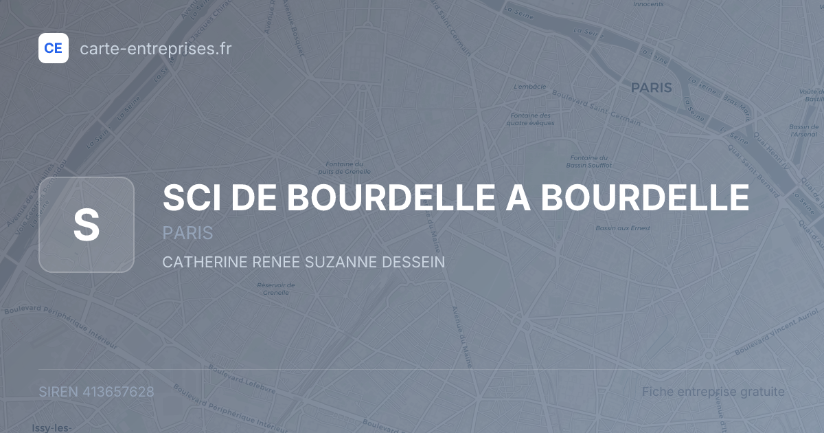 SCI DE BOURDELLE A BOURDELLE — 413657628 — fiche entreprise