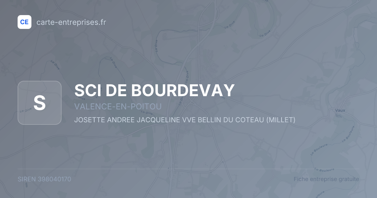 SCI DE BOURDEVAY — 398040170 — fiche entreprise