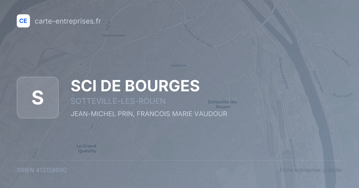 SCI DE BOURGES — 413159690 — fiche entreprise