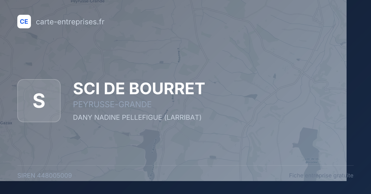 SCI DE BOURRET — 448005009 — fiche entreprise