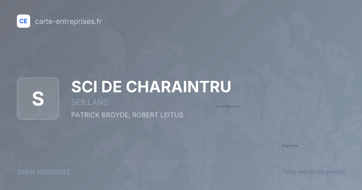 SCI  DE CHARAINTRU — 320202583 — fiche entreprise