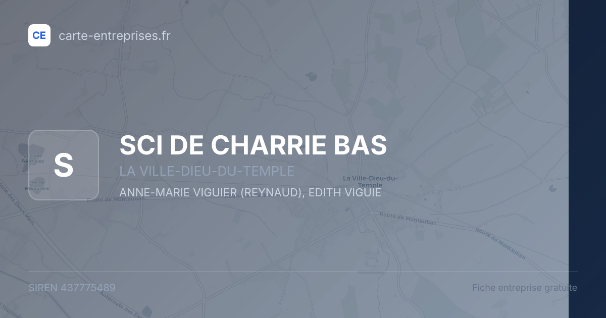 SCI DE CHARRIE BAS — 437775489 — fiche entreprise