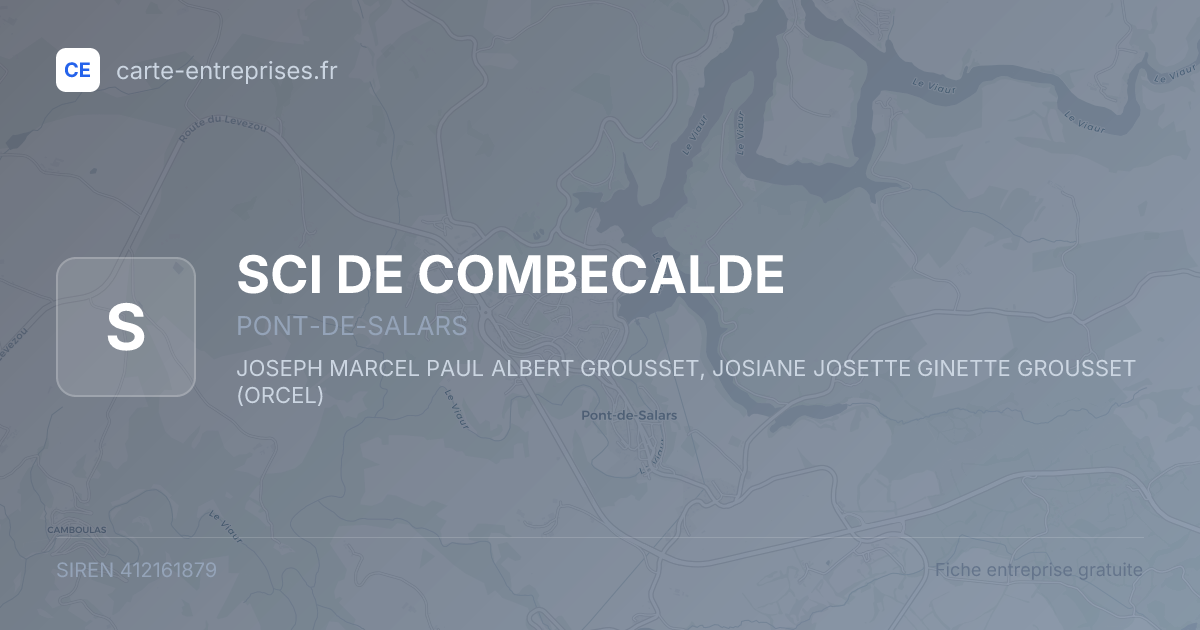 SCI DE COMBECALDE — 412161879 — fiche entreprise