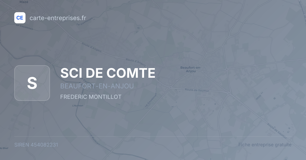 SCI DE COMTE — 454082231 — fiche entreprise