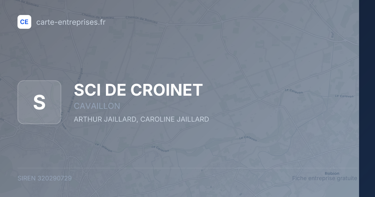 SCI DE CROINET — 320290729 — fiche entreprise