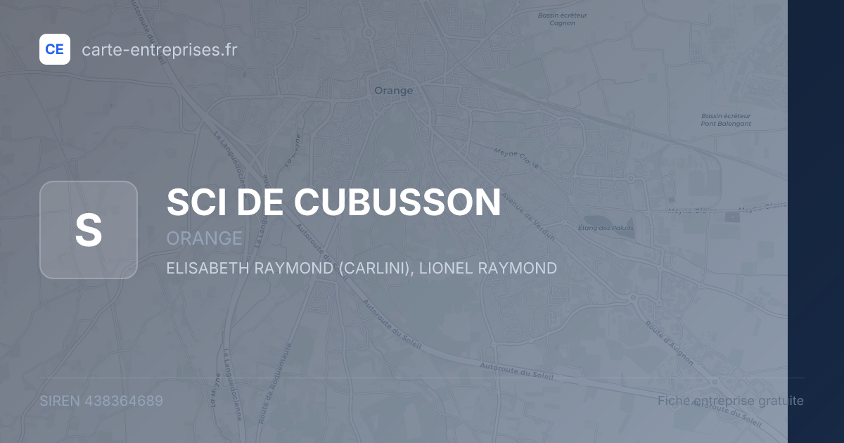 SCI DE CUBUSSON — 438364689 — fiche entreprise