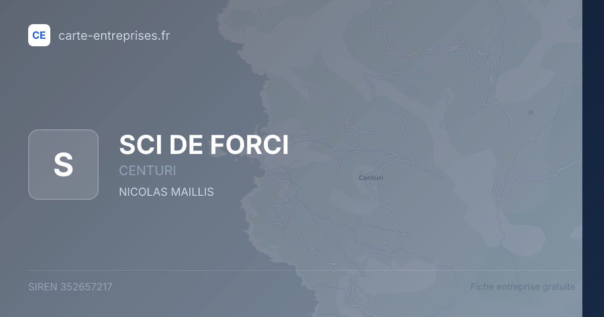 SCI DE FORCI — 352657217 — fiche entreprise