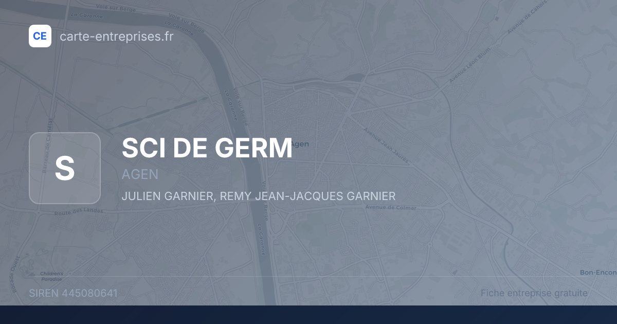 SCI DE GERM — 445080641 — fiche entreprise