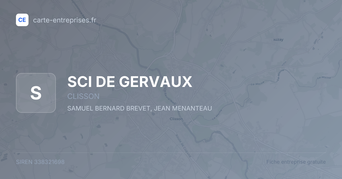 SCI DE GERVAUX — 338321698 — fiche entreprise