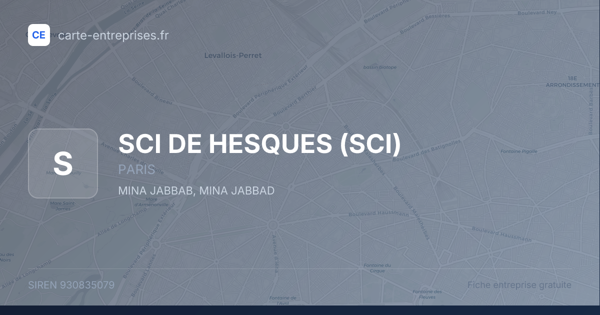 SCI DE HESQUES (SCI) — 930835079 — fiche entreprise