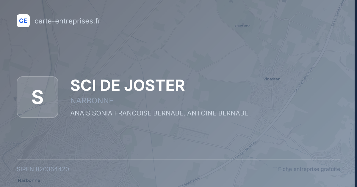 SCI DE JOSTER — 820364420 — fiche entreprise