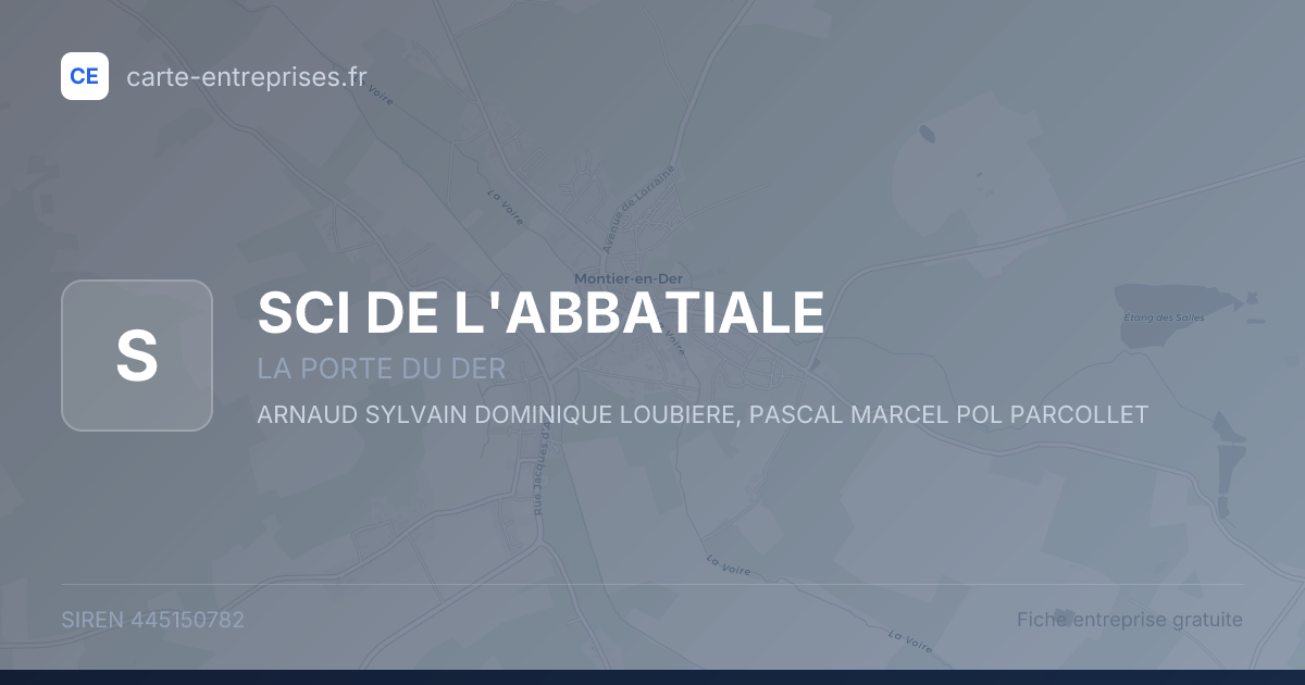 SCI DE L'ABBATIALE — 445150782 — fiche entreprise