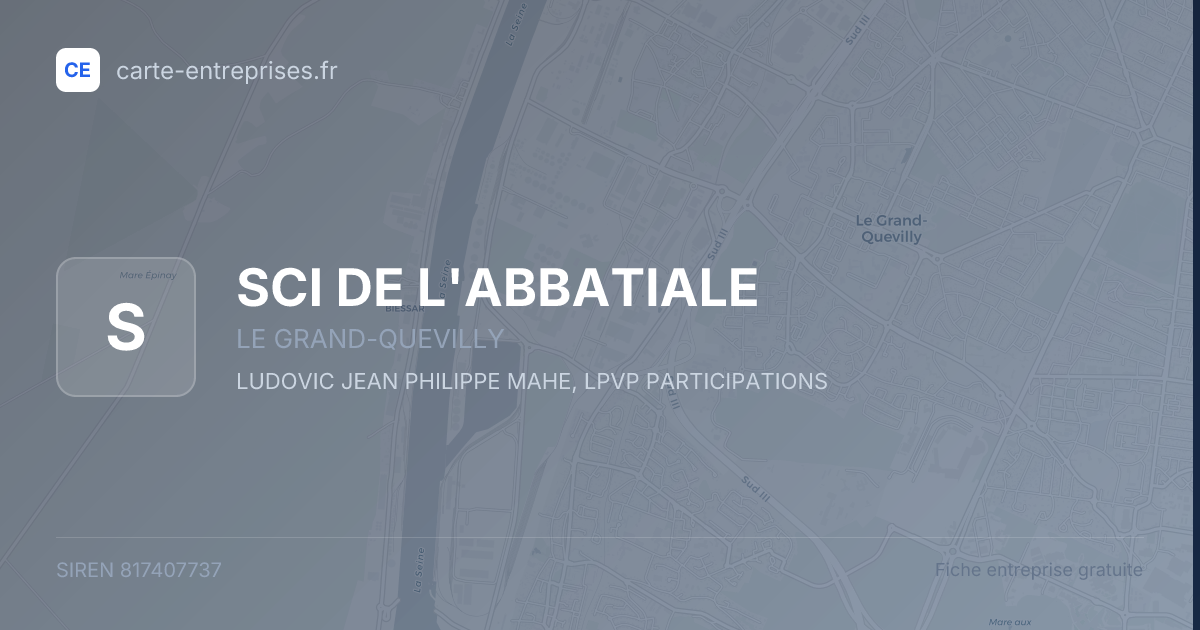SCI DE L'ABBATIALE — 817407737 — fiche entreprise