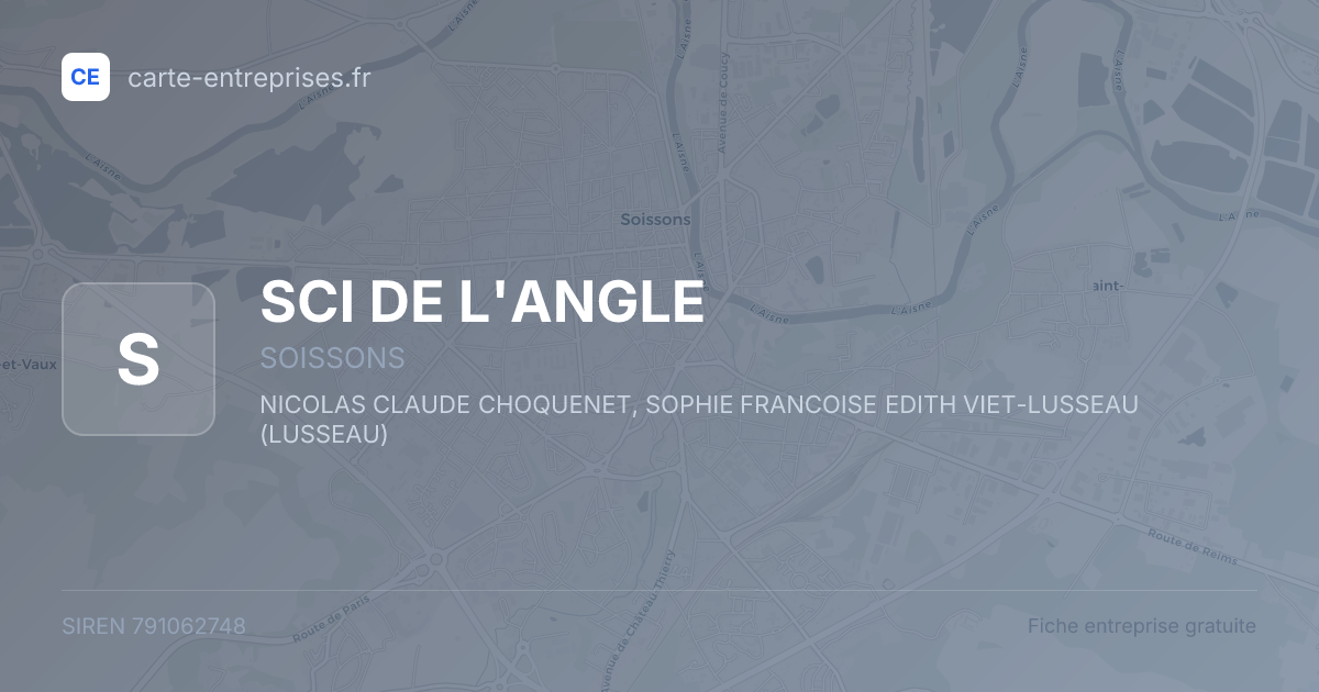 SCI DE L'ANGLE — 791062748 — fiche entreprise