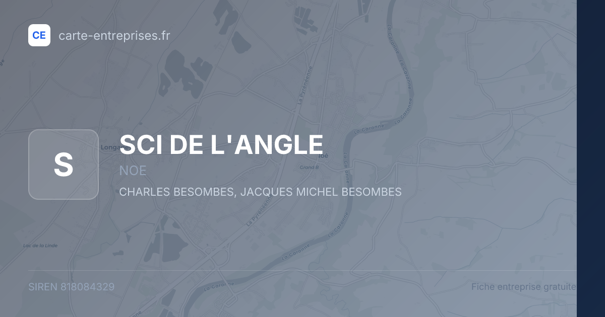 SCI DE L'ANGLE — 818084329 — fiche entreprise