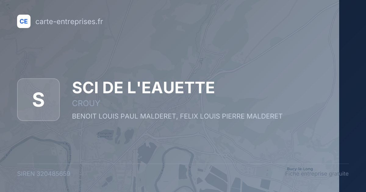 SCI DE L'EAUETTE — 320485659 — fiche entreprise