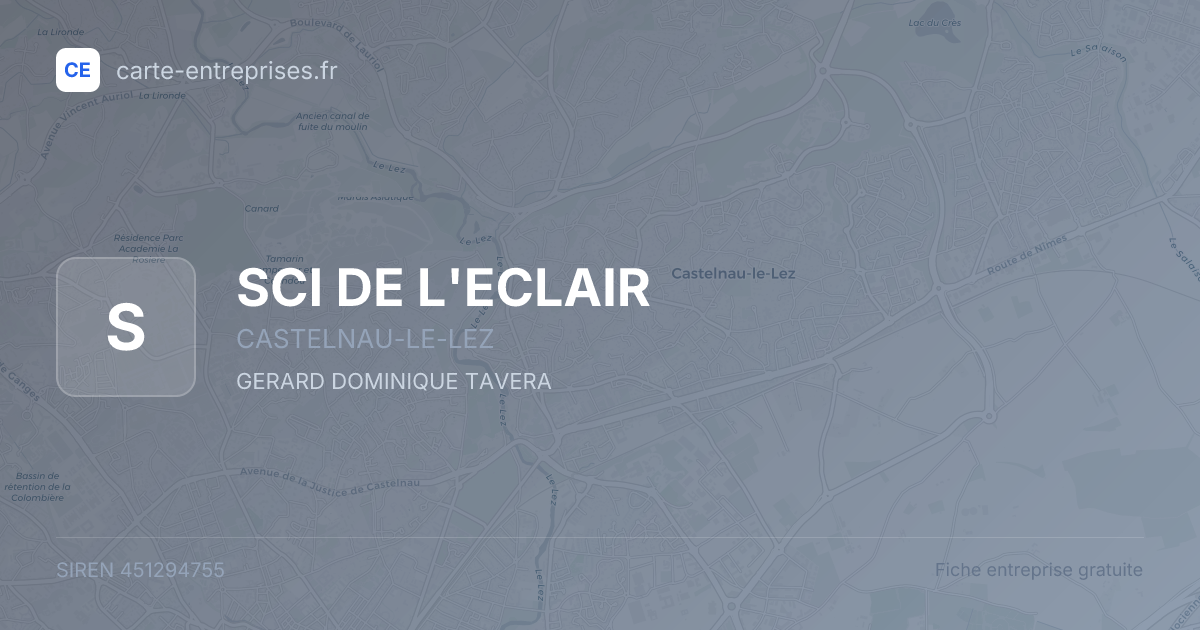 SCI DE L'ECLAIR — 451294755 — fiche entreprise