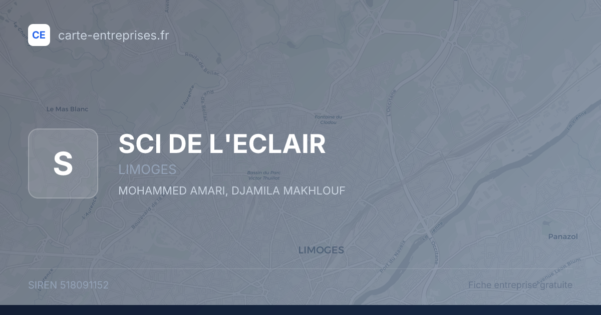 SCI DE L'ECLAIR — 518091152 — fiche entreprise