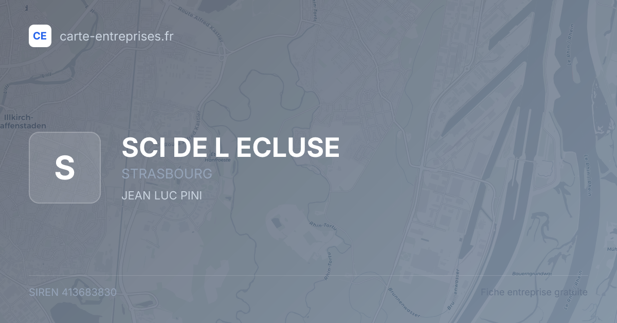 SCI DE L ECLUSE — 413683830 — fiche entreprise