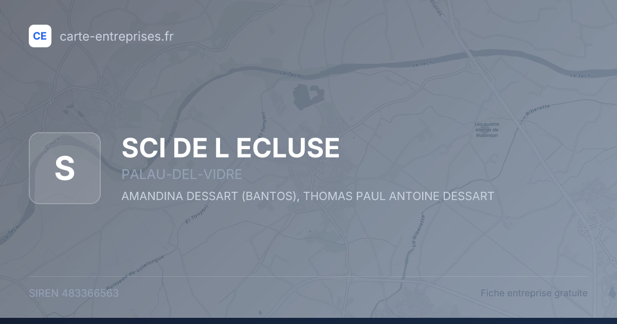 SCI DE L ECLUSE — 483366563 — fiche entreprise