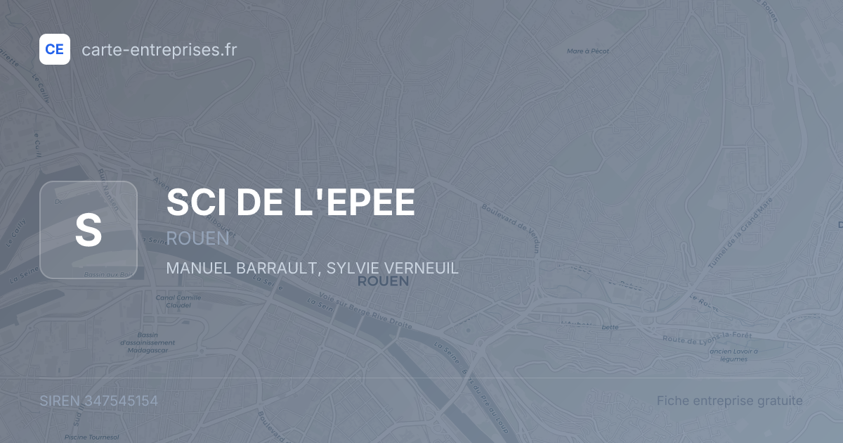 SCI DE L'EPEE — 347545154 — fiche entreprise