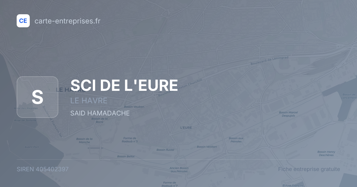 SCI DE L'EURE — 405402397 — fiche entreprise