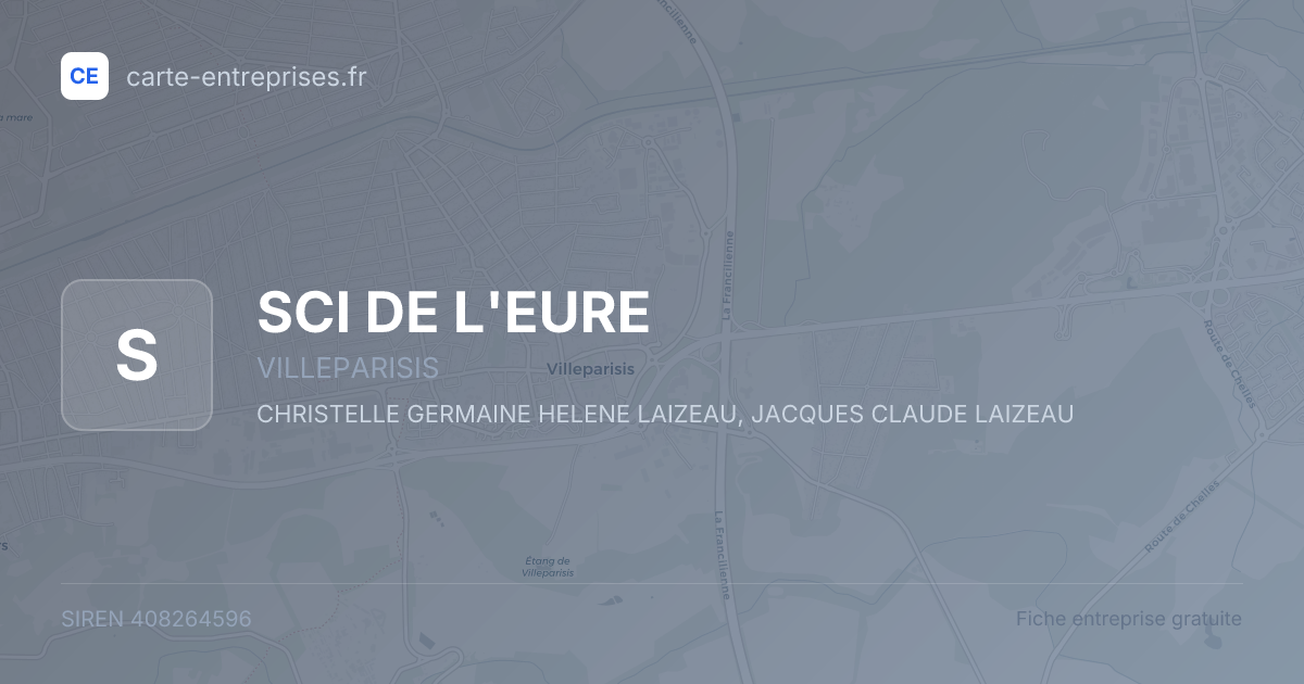 SCI DE L'EURE — 408264596 — fiche entreprise