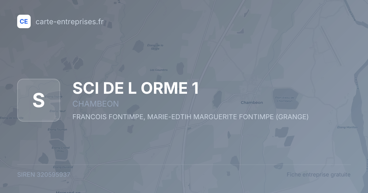 SCI DE L ORME 1 — 320595937 — fiche entreprise