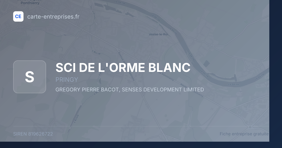 SCI DE L'ORME BLANC — 819626722 — fiche entreprise