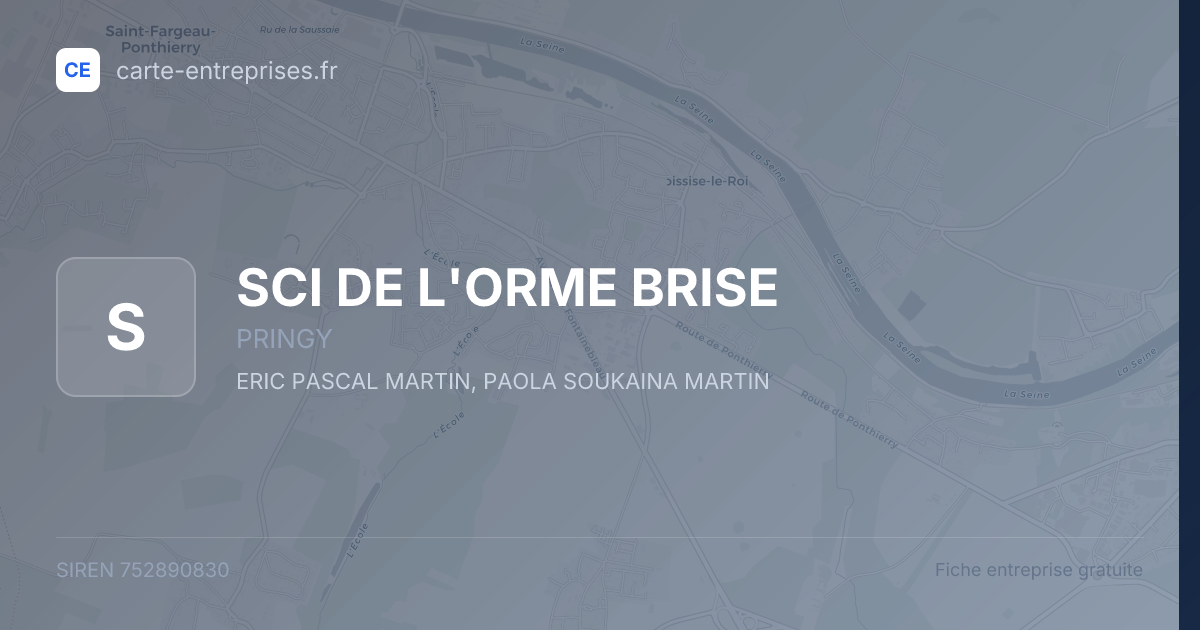 SCI DE L'ORME BRISE — 752890830 — fiche entreprise