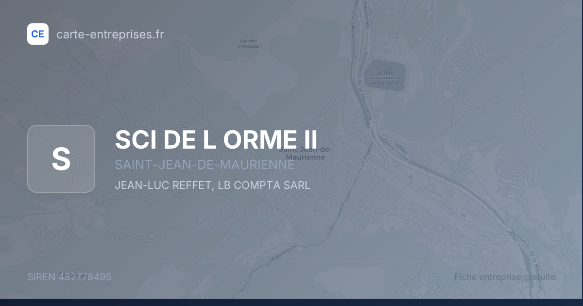 SCI DE L ORME II — 482778495 — fiche entreprise