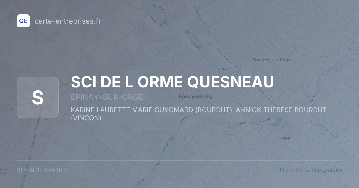 SCI DE L ORME QUESNEAU — 340944610 — fiche entreprise
